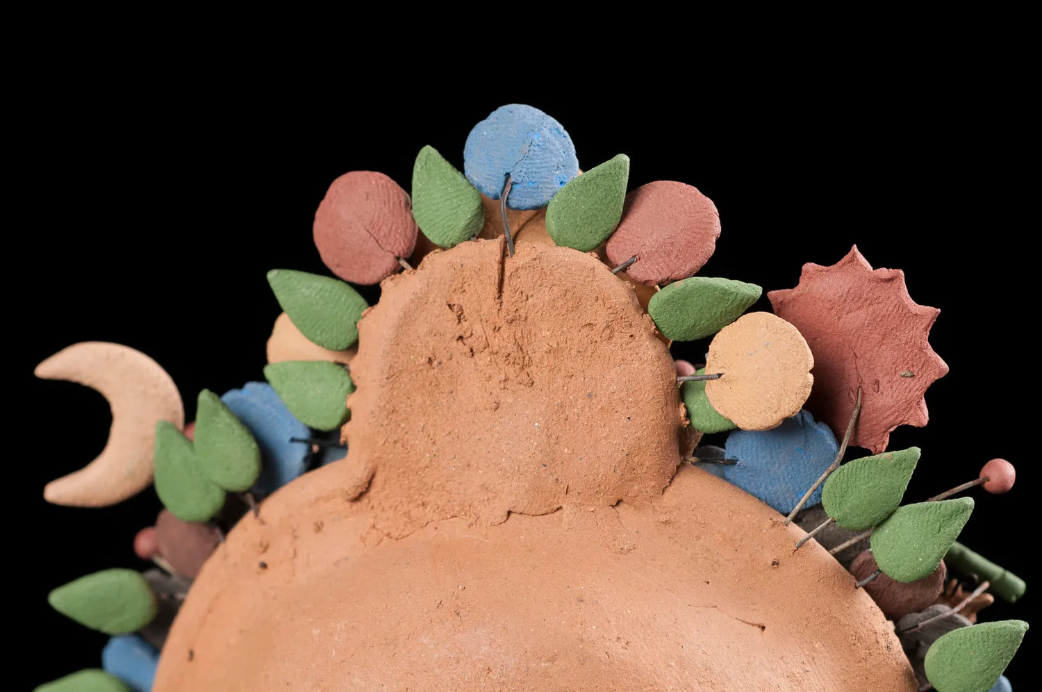 Miniatre Mexican Clay Tree of Life Nativity from Metepec