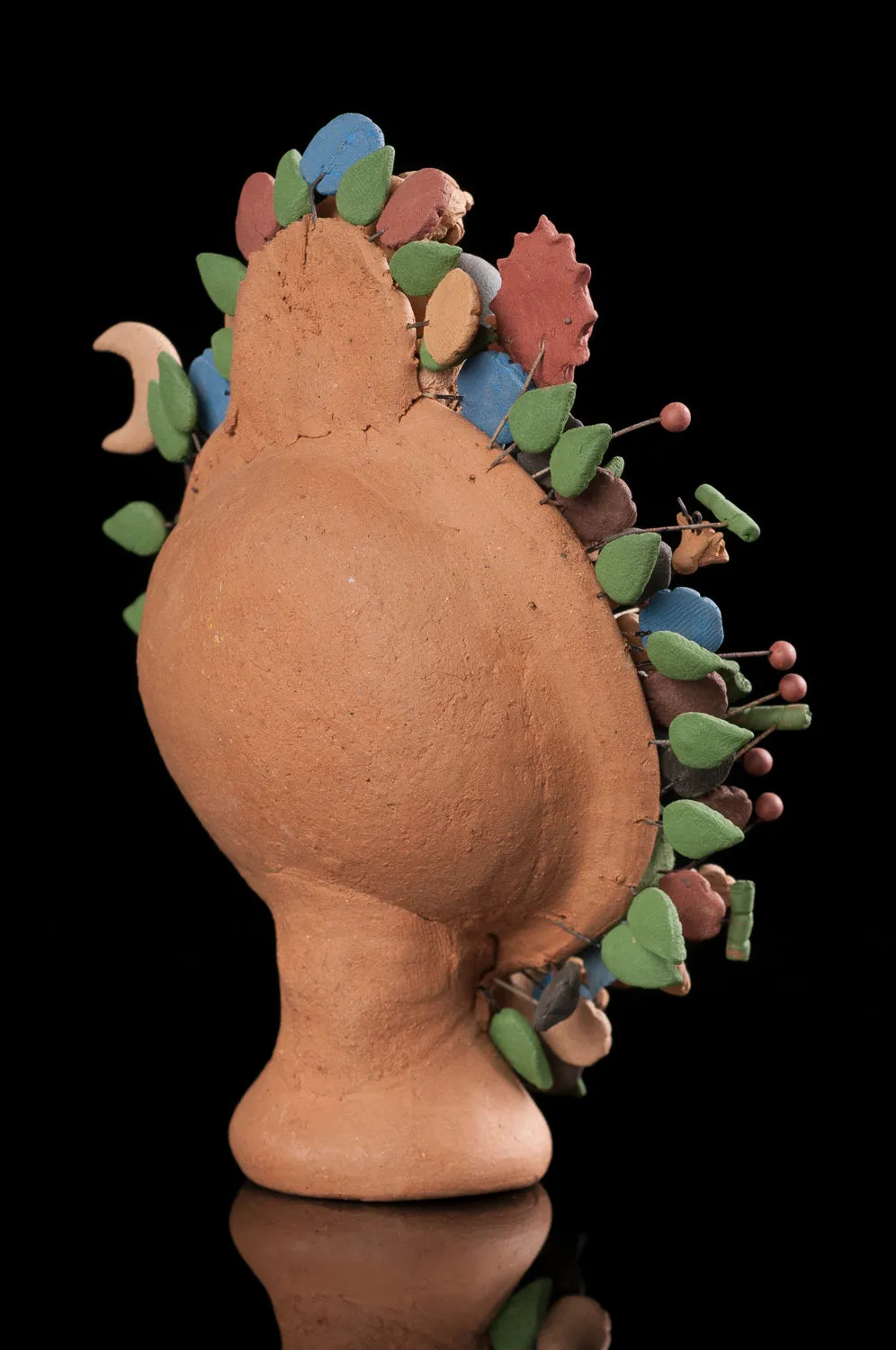Miniatre Mexican Clay Tree of Life Nativity from Metepec