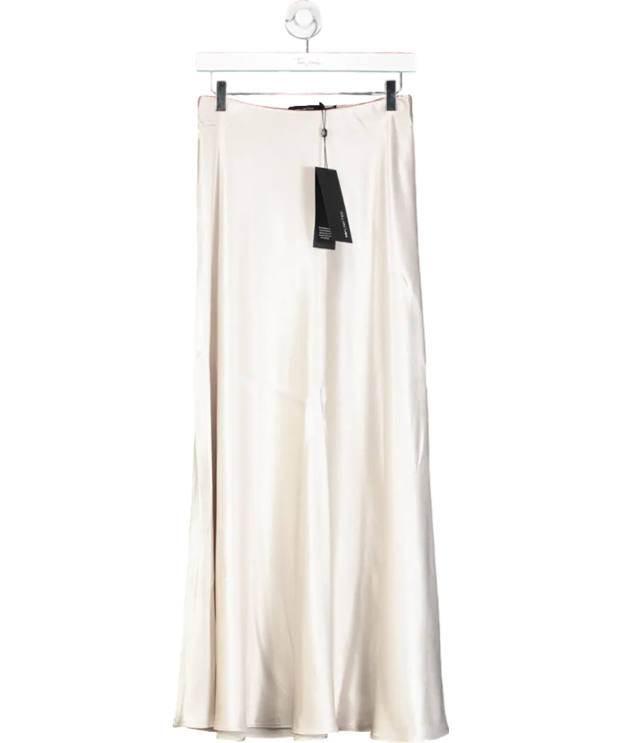 Mint Velvet Grey Satin Maxi Slip Skirt UK S