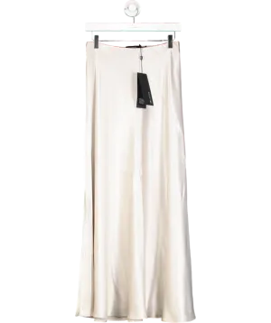 Mint Velvet Grey Satin Maxi Slip Skirt UK S