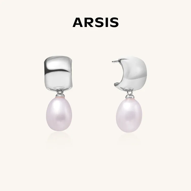 Mirror Pearl Drop Earrings