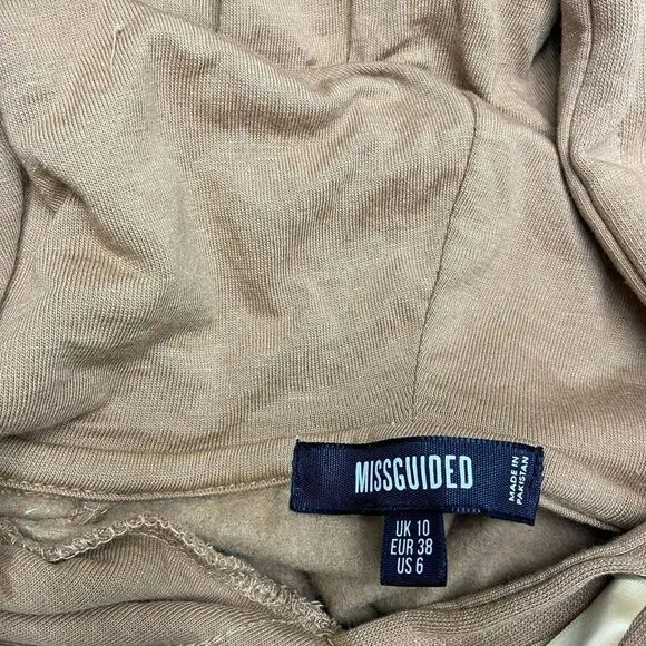 Missguided oversized hoodie in camel US 6/UK 10 , MEDIUM
