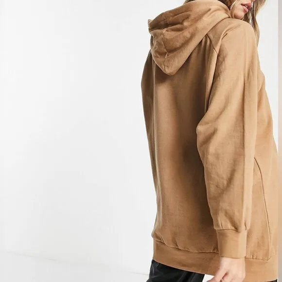 Missguided oversized hoodie in camel US 6/UK 10 , MEDIUM