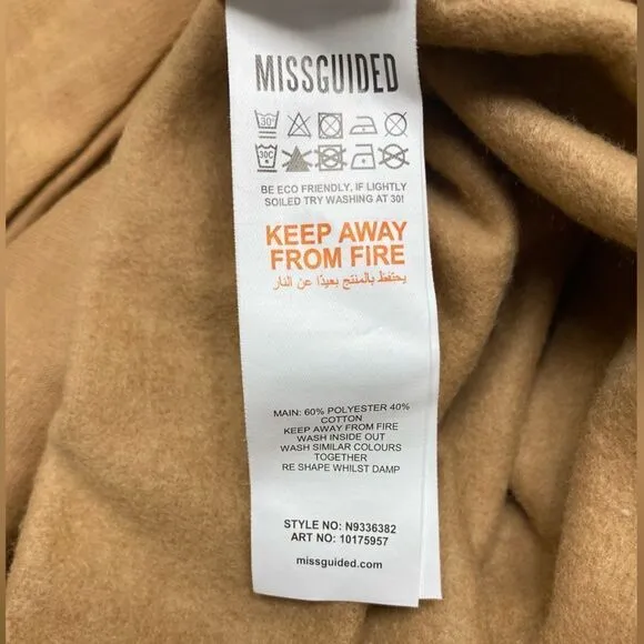 Missguided oversized hoodie in camel US 6/UK 10 , MEDIUM