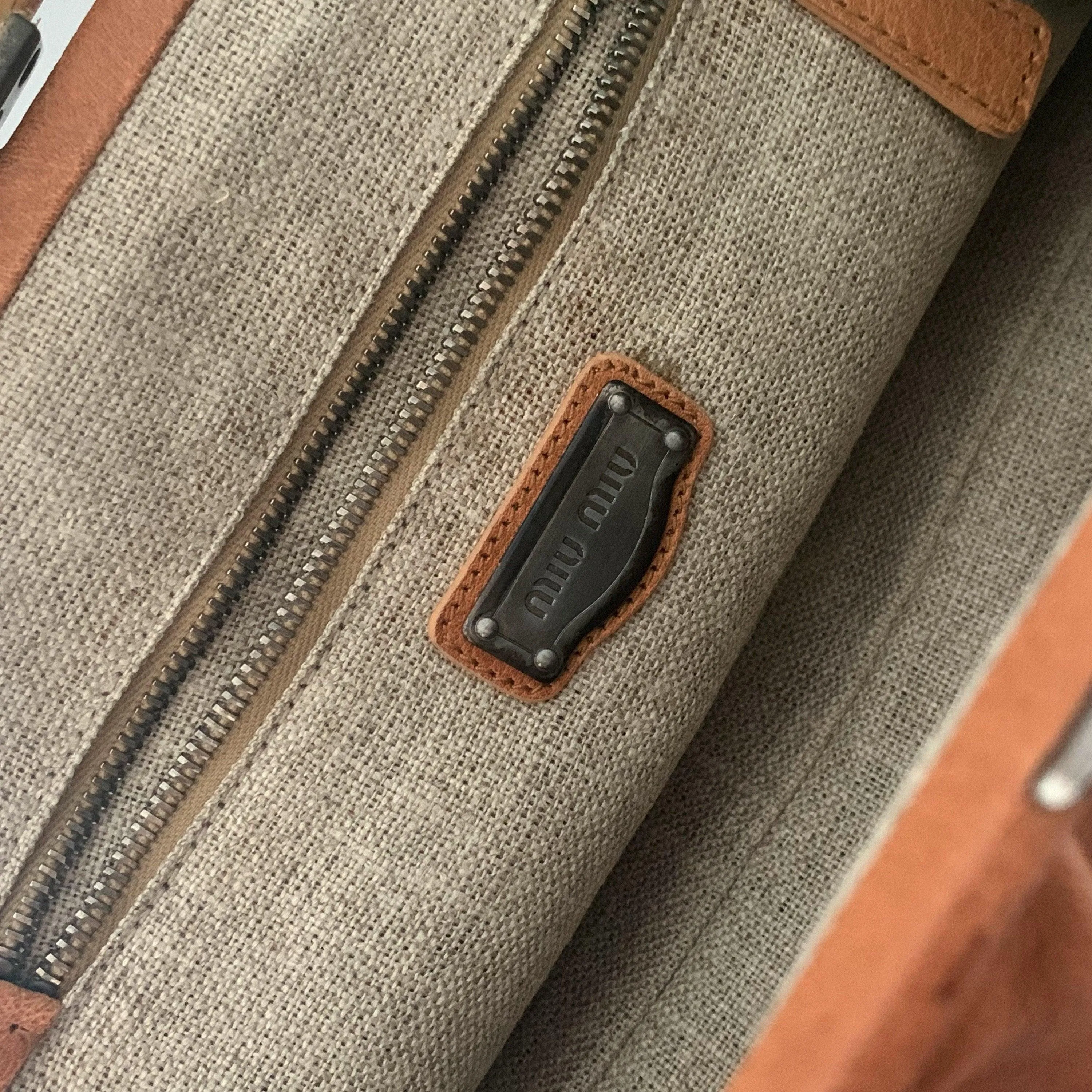Miu Miu Tan Leather Shoulder Bag