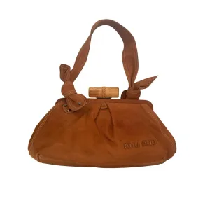 Miu Miu Tan Leather Shoulder Bag