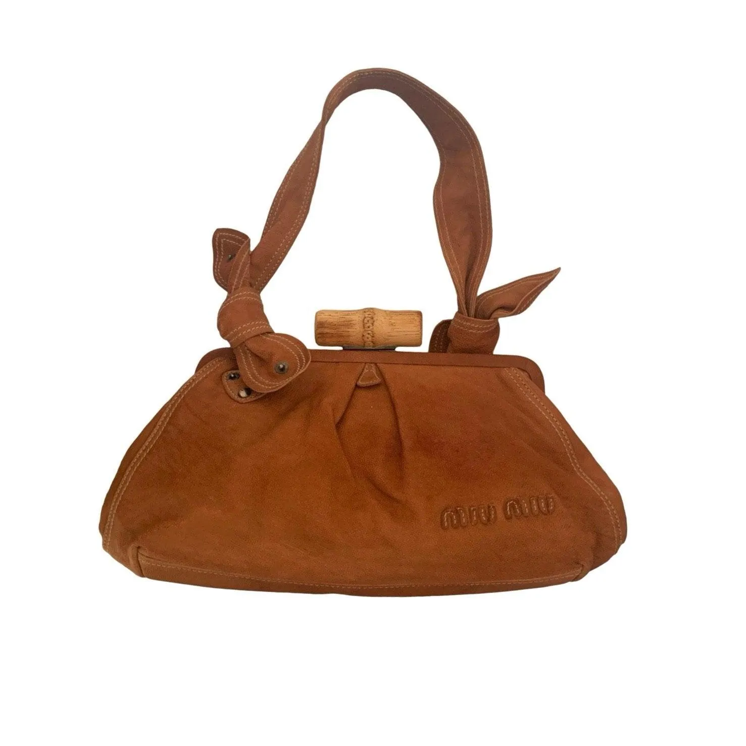 Miu Miu Tan Leather Shoulder Bag