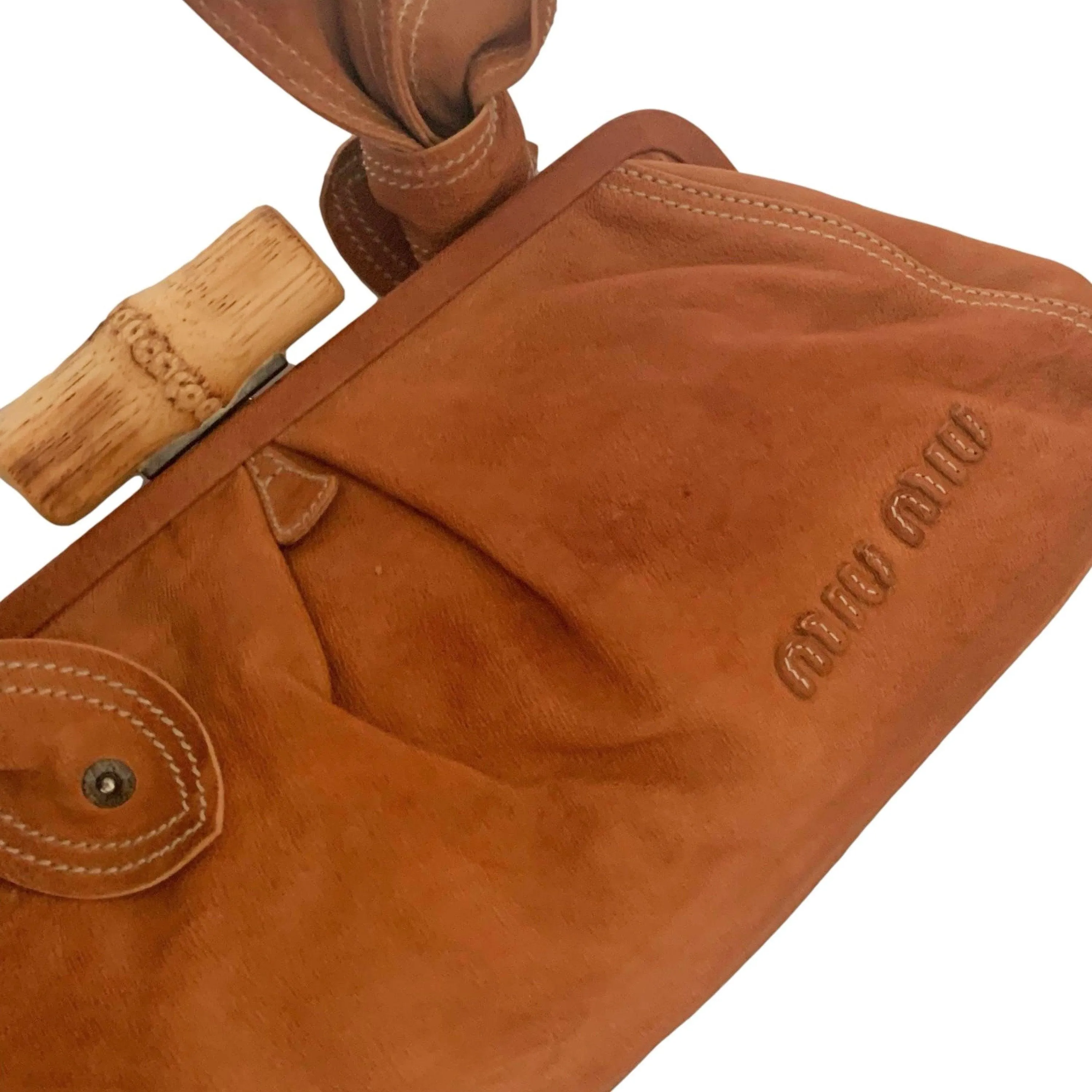 Miu Miu Tan Leather Shoulder Bag