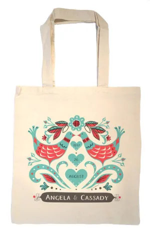 Mod Lovebirds Tote Bag