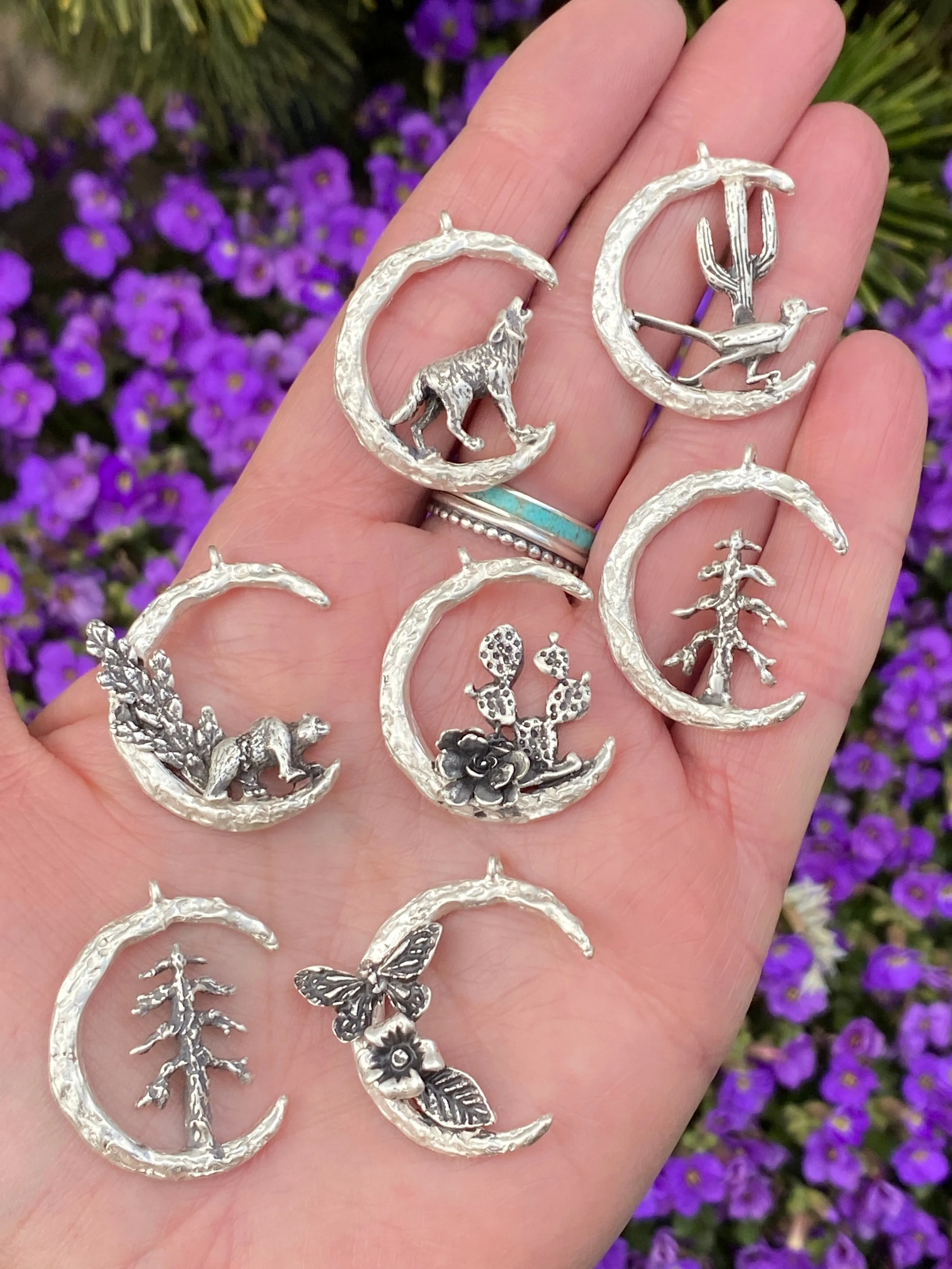 Moon Scape ~ This is Bear Country sterling silver necklace