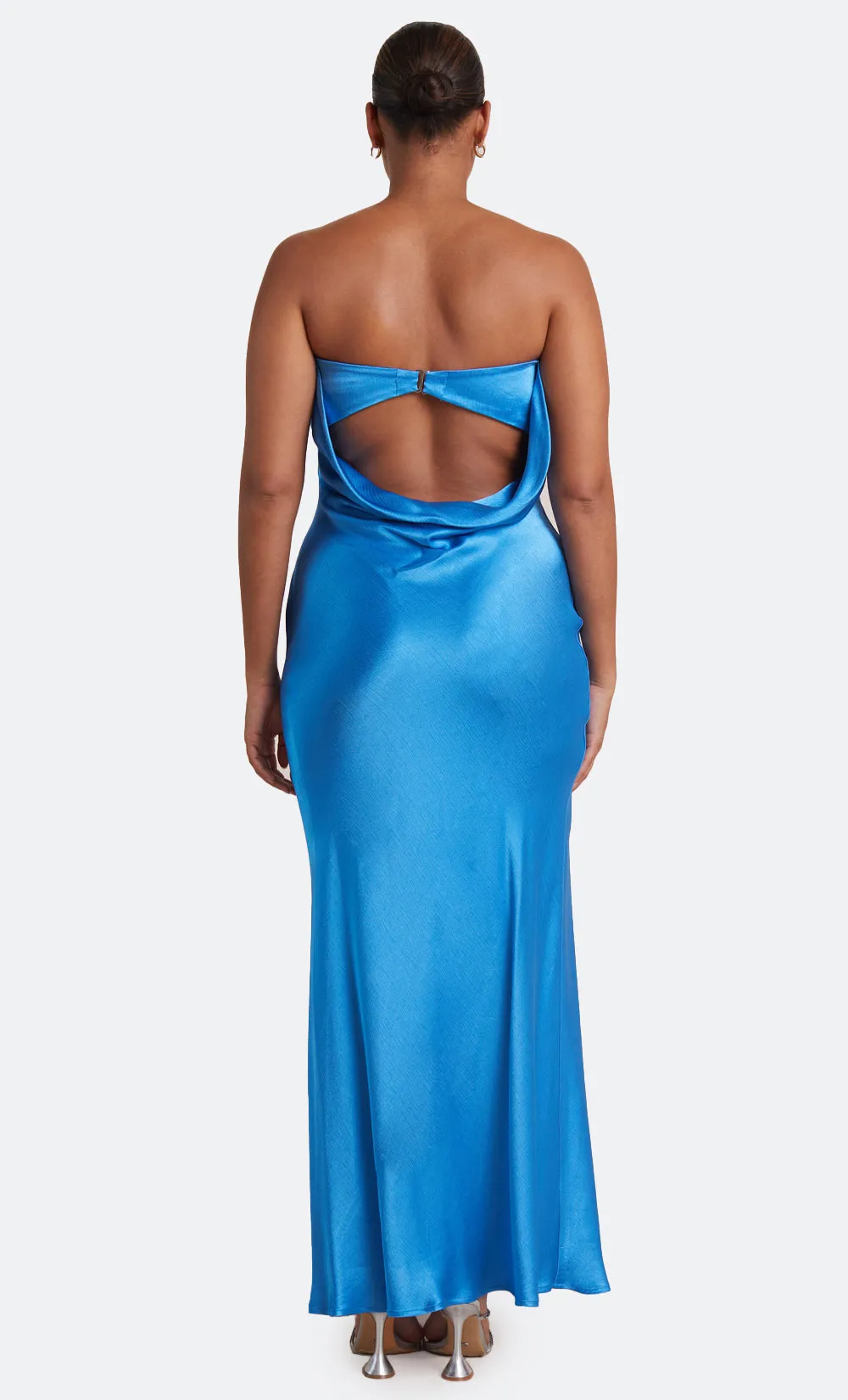 MOONDANCE STRAPLESS DRESS - MID BLUE