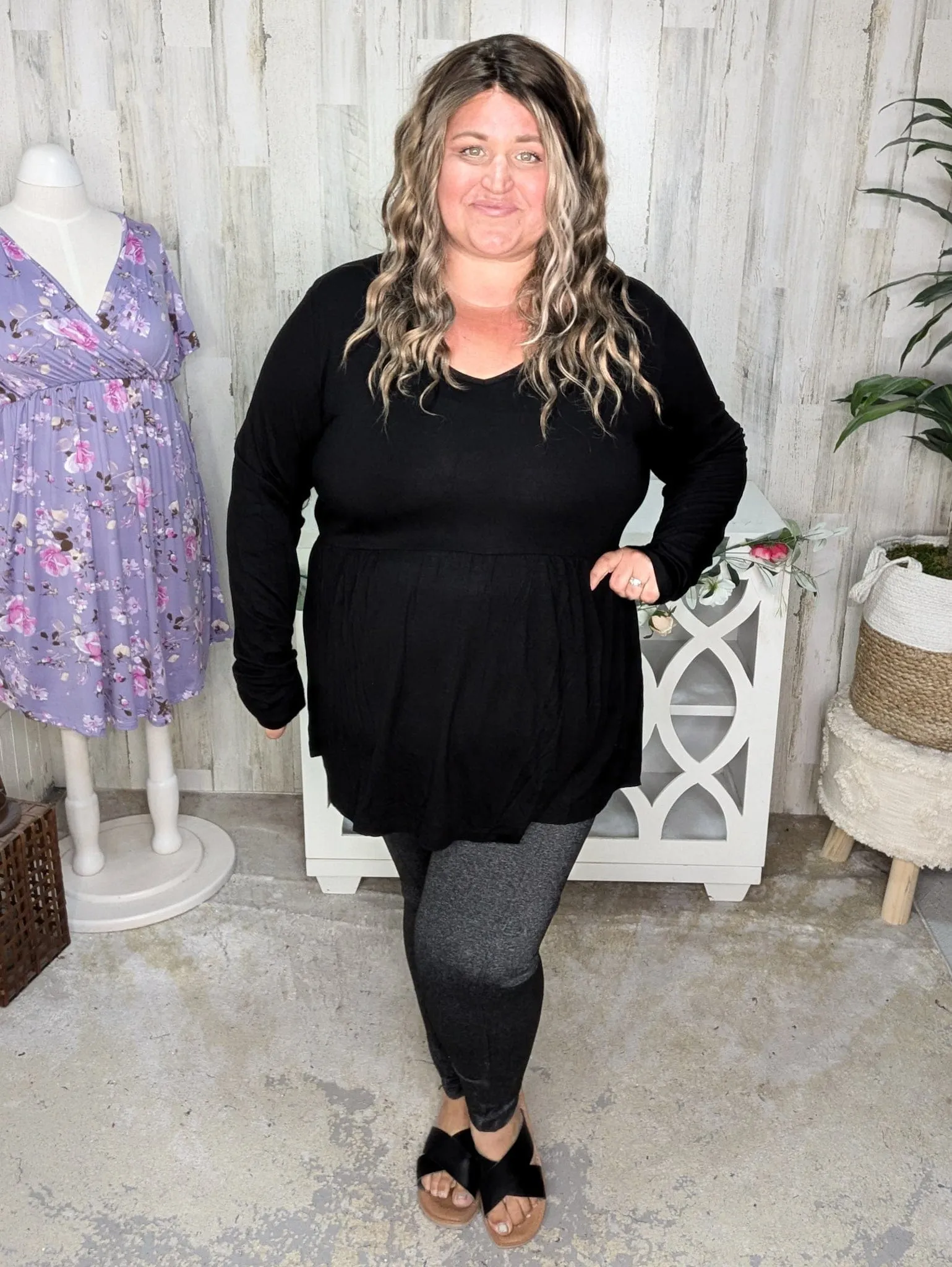 Morgana Luxe Long Sleeve Mini Ruffle Tee (6 colors)