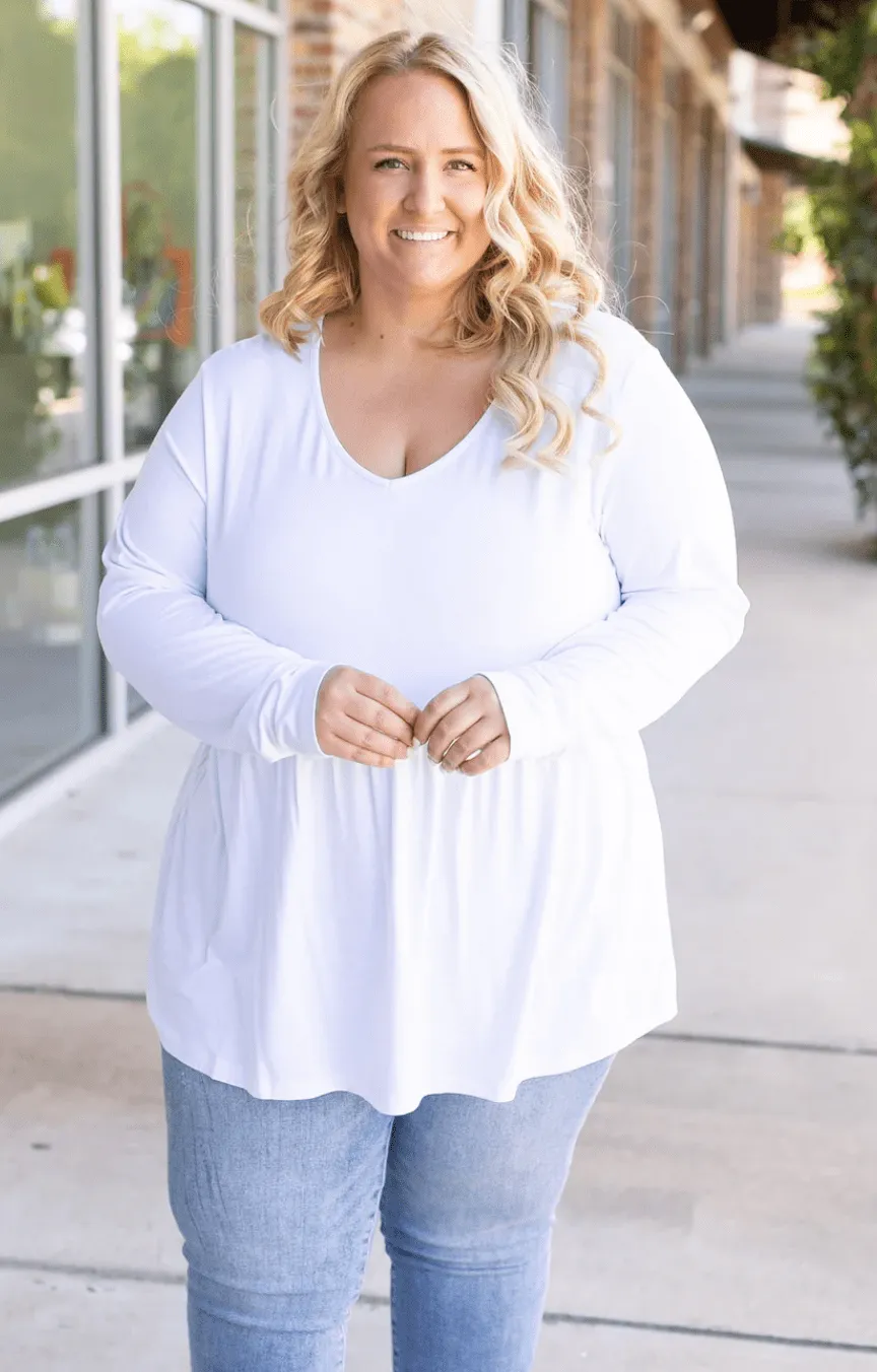Morgana Luxe Long Sleeve Mini Ruffle Tee (6 colors)