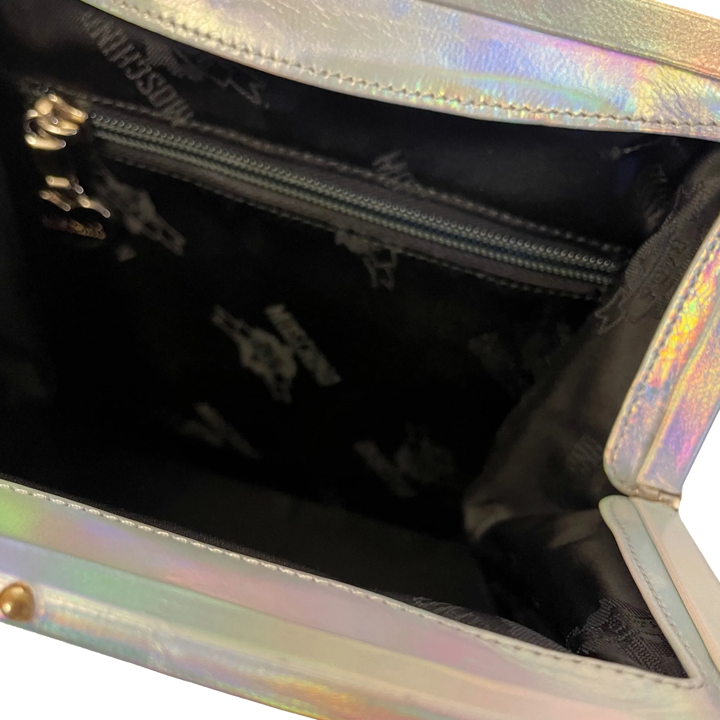 Moschino Holographic Logo Top Handle