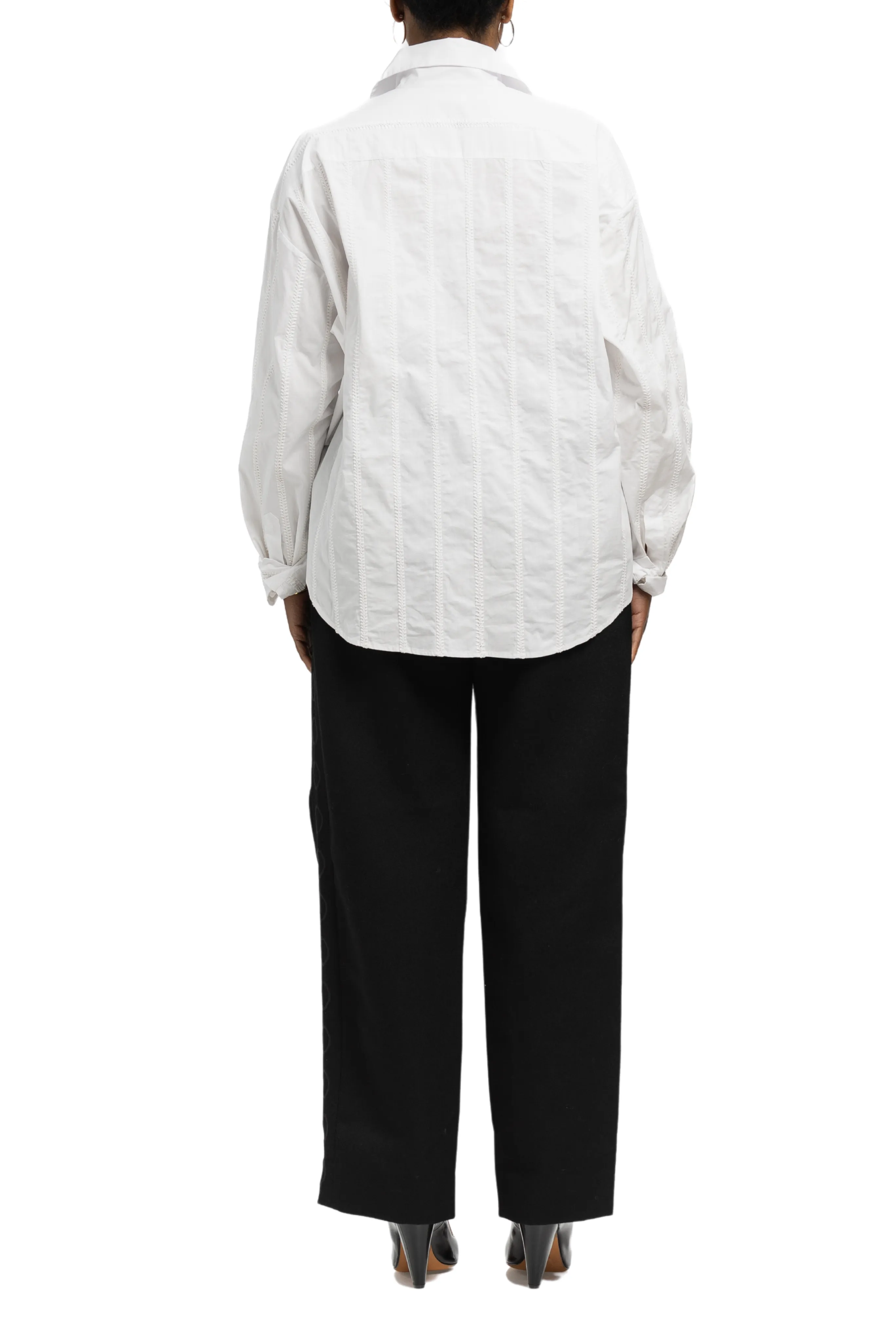 Mossman White Crochet Shirt