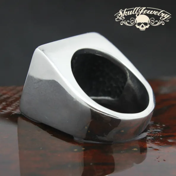 Motorcycle Club MC Stainless Steel Heavy Bold Ring (#557)