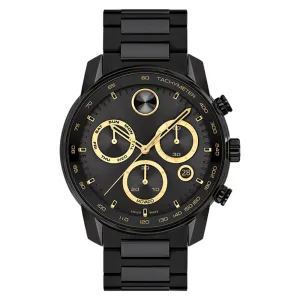 Movado Bold Men's Watch Black Tone Case Quartz