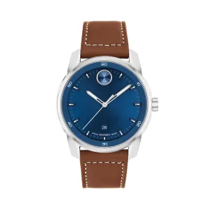 Movado Bold Men's Watch Silver Tone Case Quartz