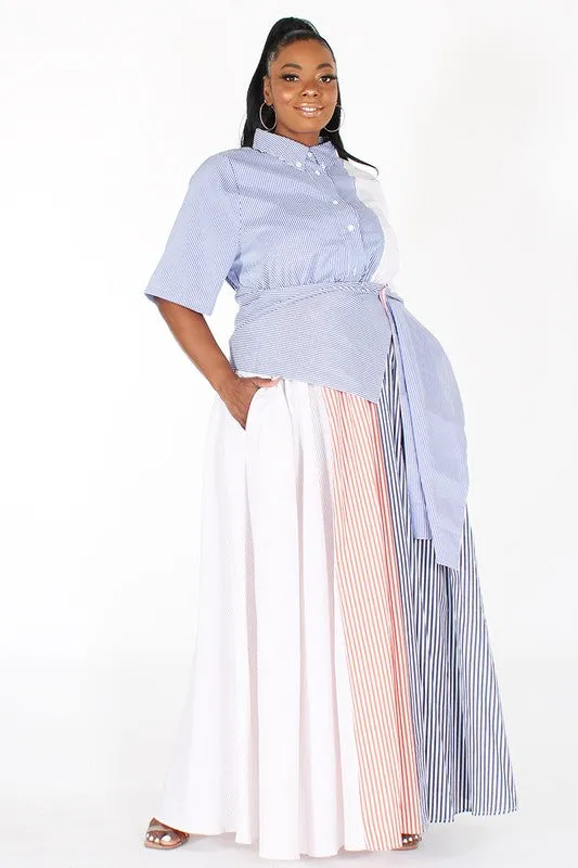 Multi Colored Stripe Maxi Dress