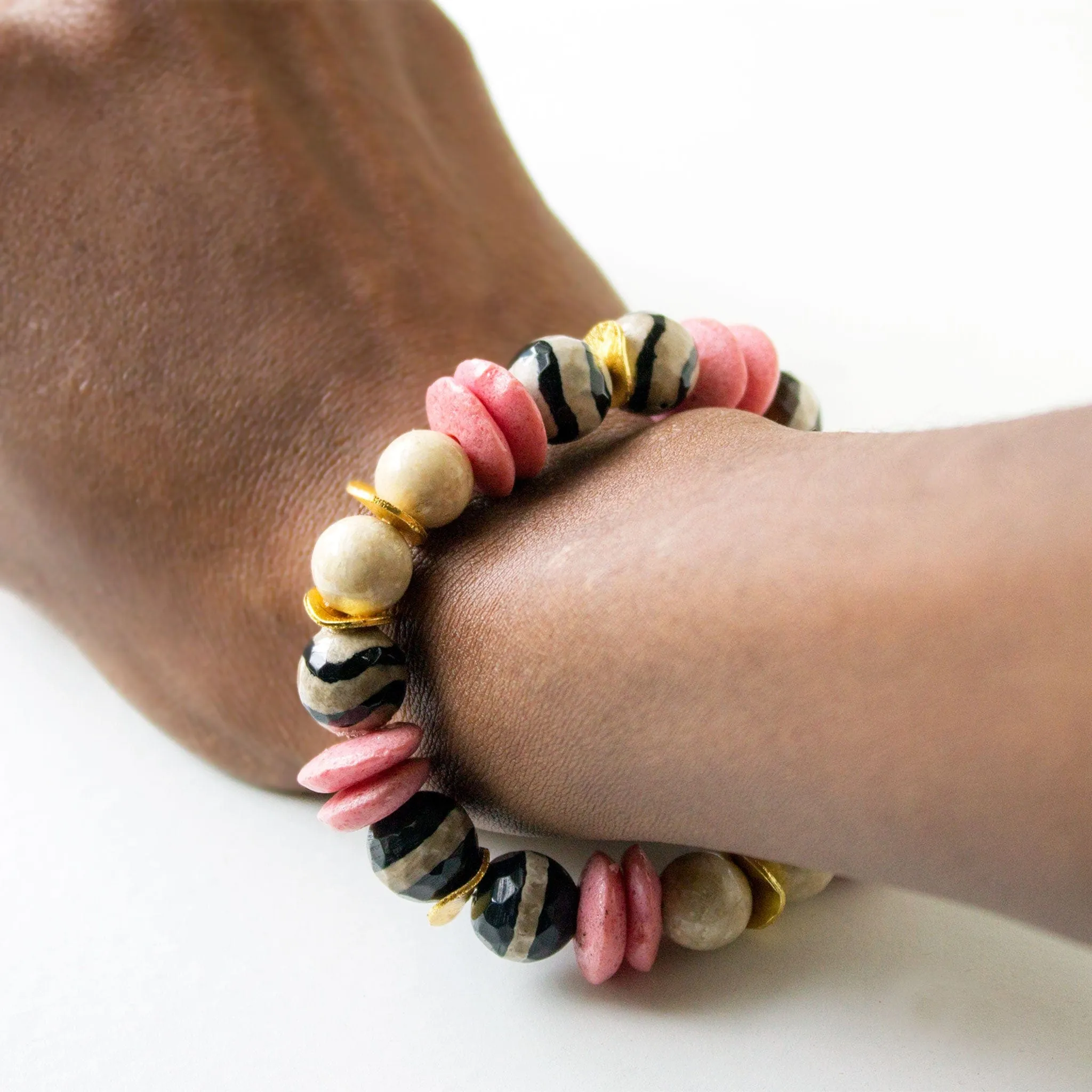 Multi Pink Gemstone bracelet