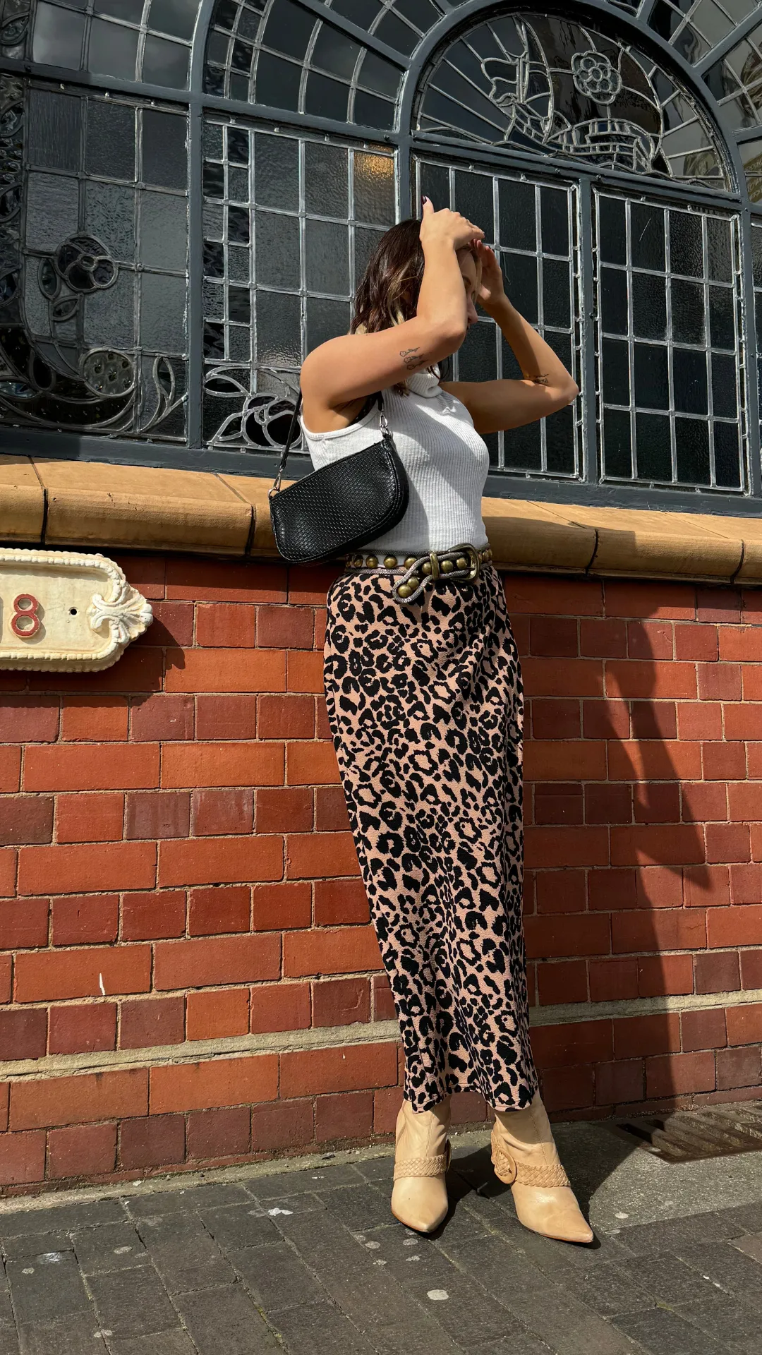 MULTIWAY BROWN LEOPARD CINCH MAXI DRESS