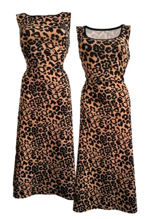 MULTIWAY BROWN LEOPARD CINCH MAXI DRESS