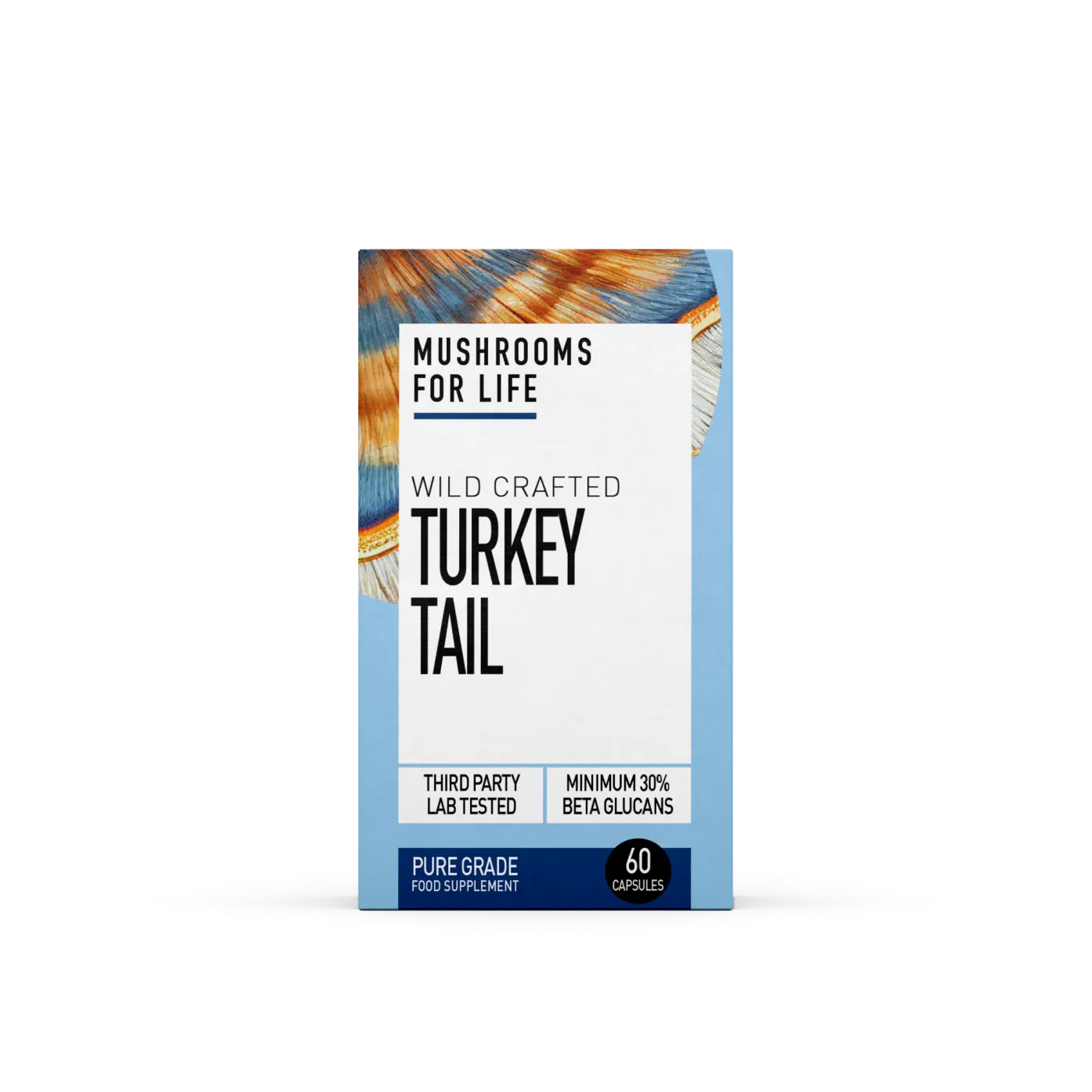Mushrooms For Life Wild Crafted Turkey Tail 60's (CAPSULES)