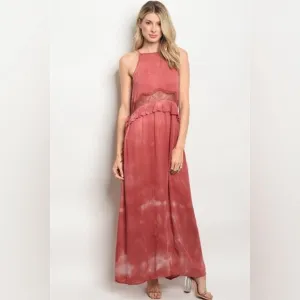 Mustard Seed Red Maxi Dress Size Medium