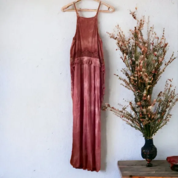 Mustard Seed Red Maxi Dress Size Medium