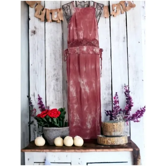 Mustard Seed Red Maxi Dress Size Medium
