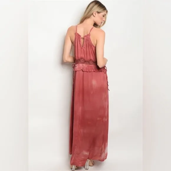 Mustard Seed Red Maxi Dress Size Medium
