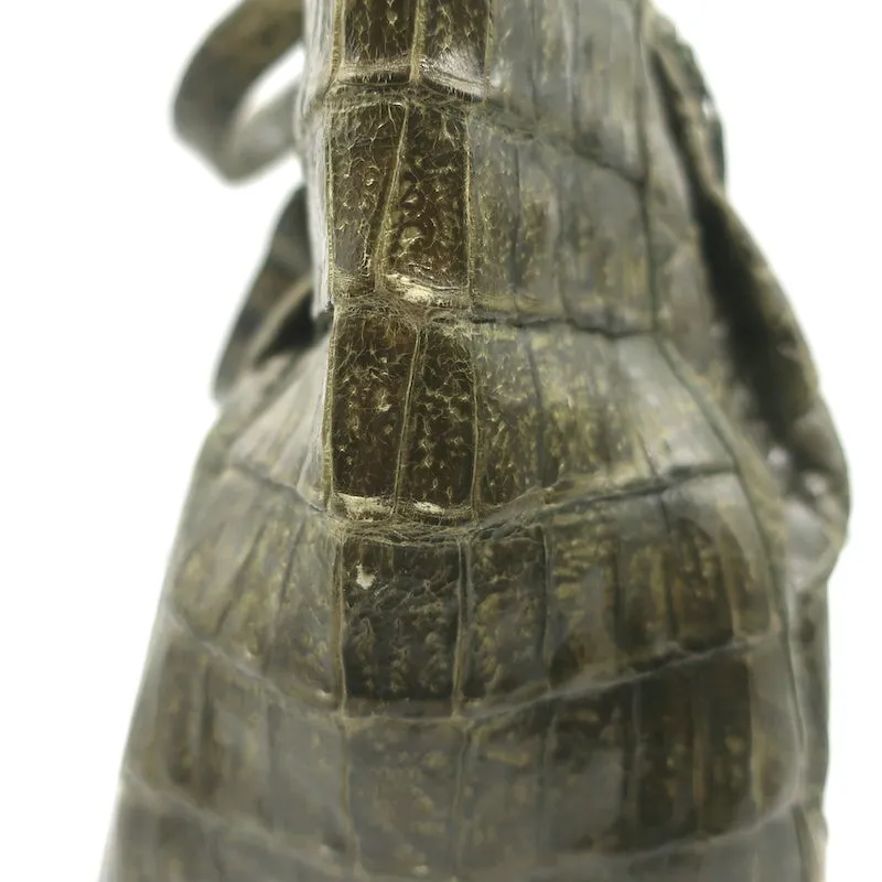 Nancy Gonzalez Crocodile Medium Shoulder Bag Olive Green