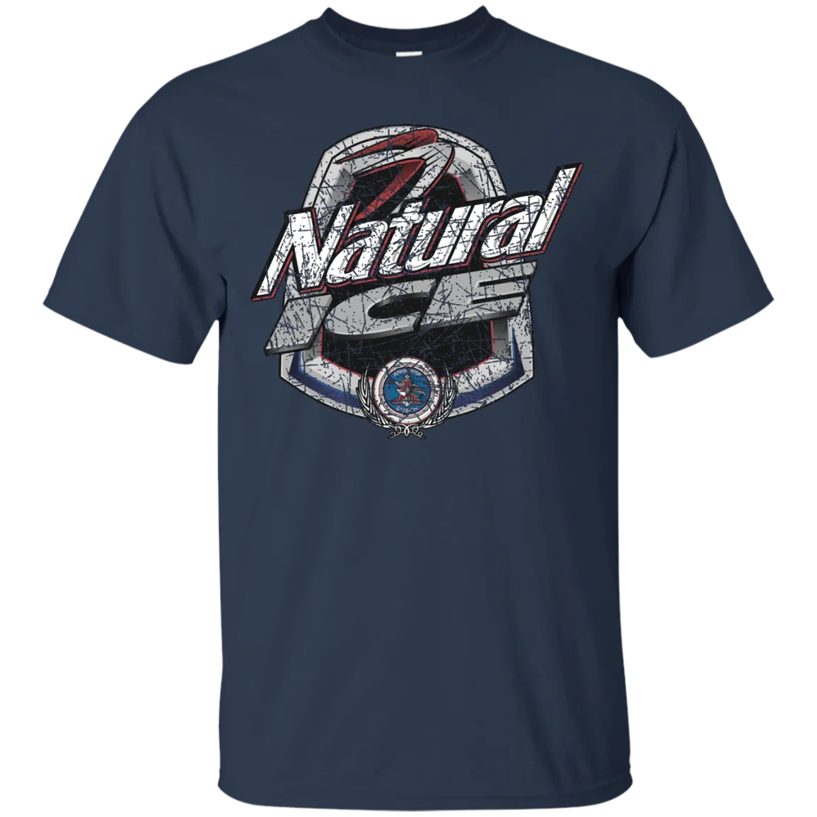 Natural Ice Beer T-Shirt Custom Designed Color Worn Label Pattern