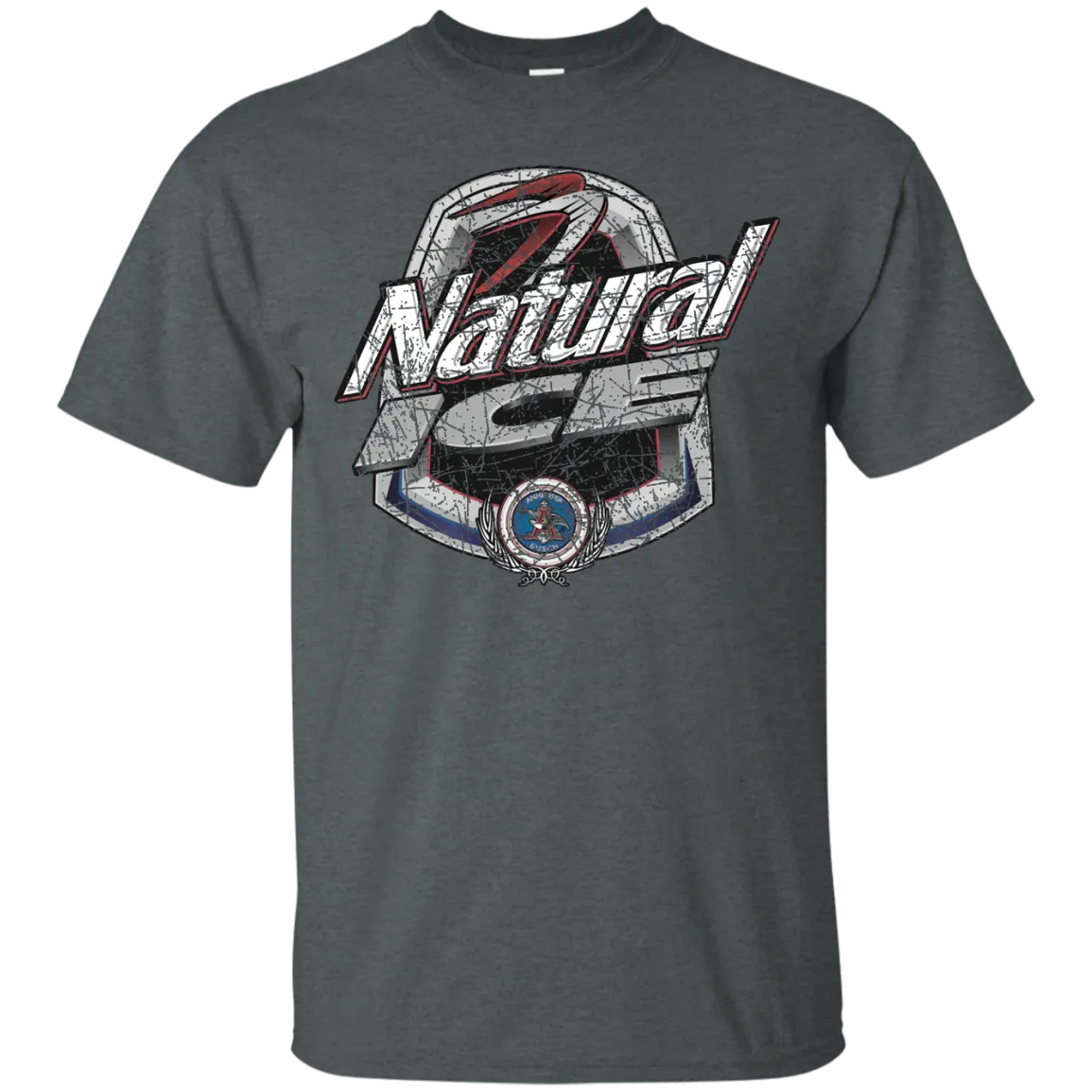 Natural Ice Beer T-Shirt Custom Designed Color Worn Label Pattern