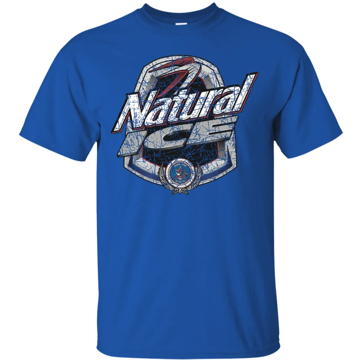 Natural Ice Beer T-Shirt Custom Designed Color Worn Label Pattern