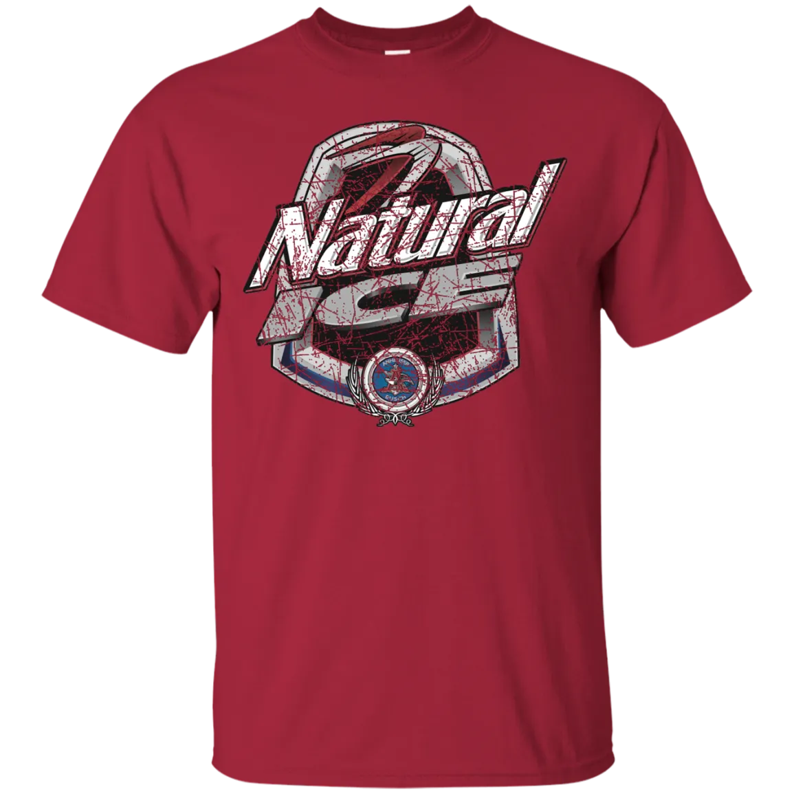 Natural Ice Beer T-Shirt Custom Designed Color Worn Label Pattern