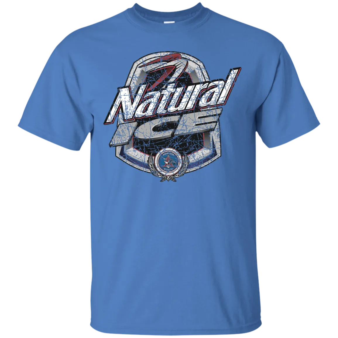 Natural Ice Beer T-Shirt Custom Designed Color Worn Label Pattern