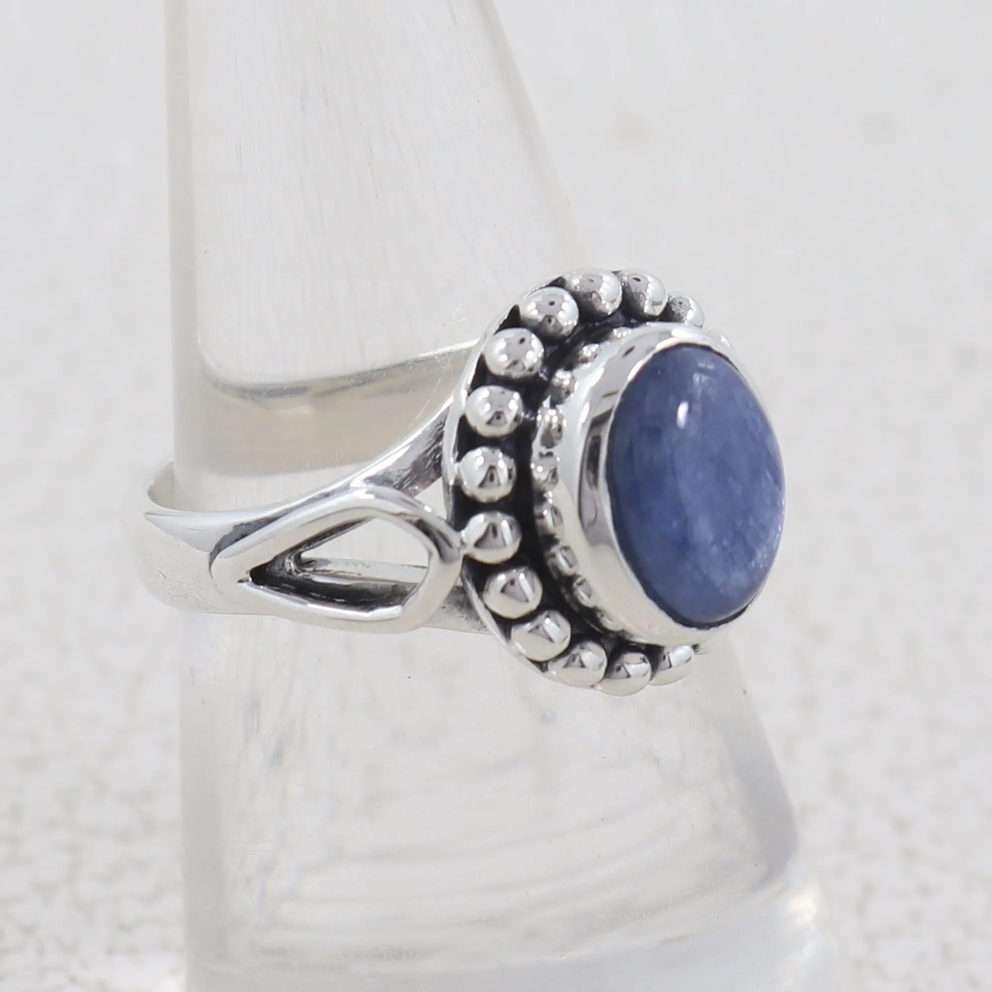 Natural Kyanite Silver Ring
