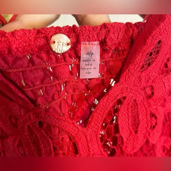 NWT Free People • FP One Adella maxi slip dress  Red
