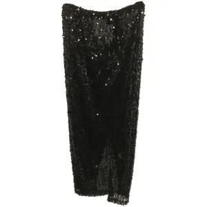 NWT Millau Black Full Sequin Sheer Maxi Skirt