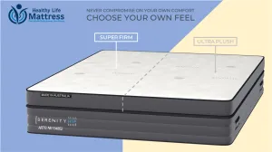 Oasis Sleep Serenity King Split Feel Mattress – One Side Super Firm / Other Side Ultra Plush