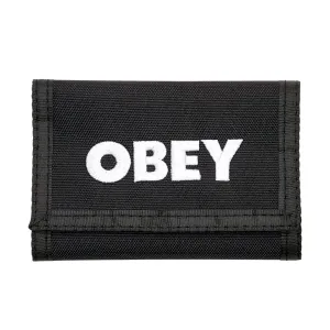 Obey bold logo trifold wallet