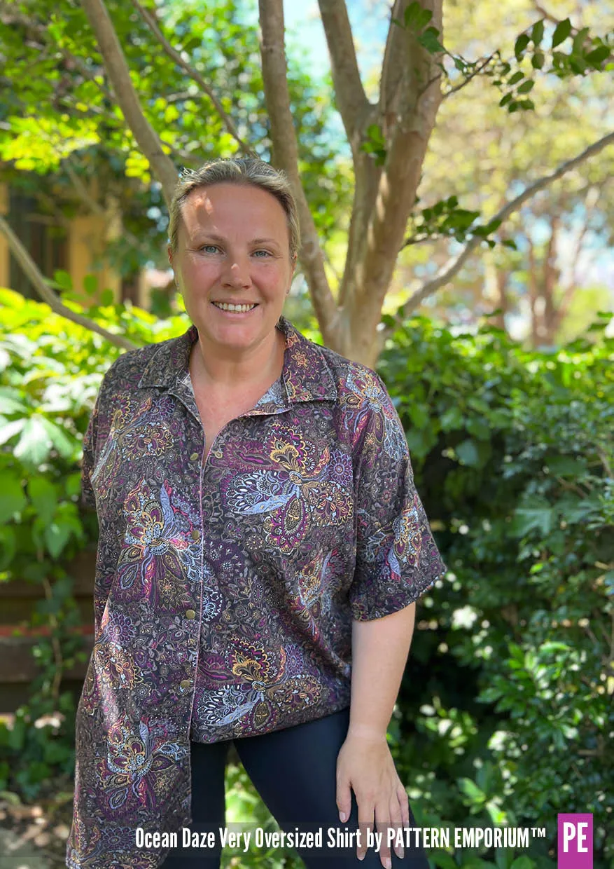 Ocean Daze | Very Oversized Shirt Sewing Pattern