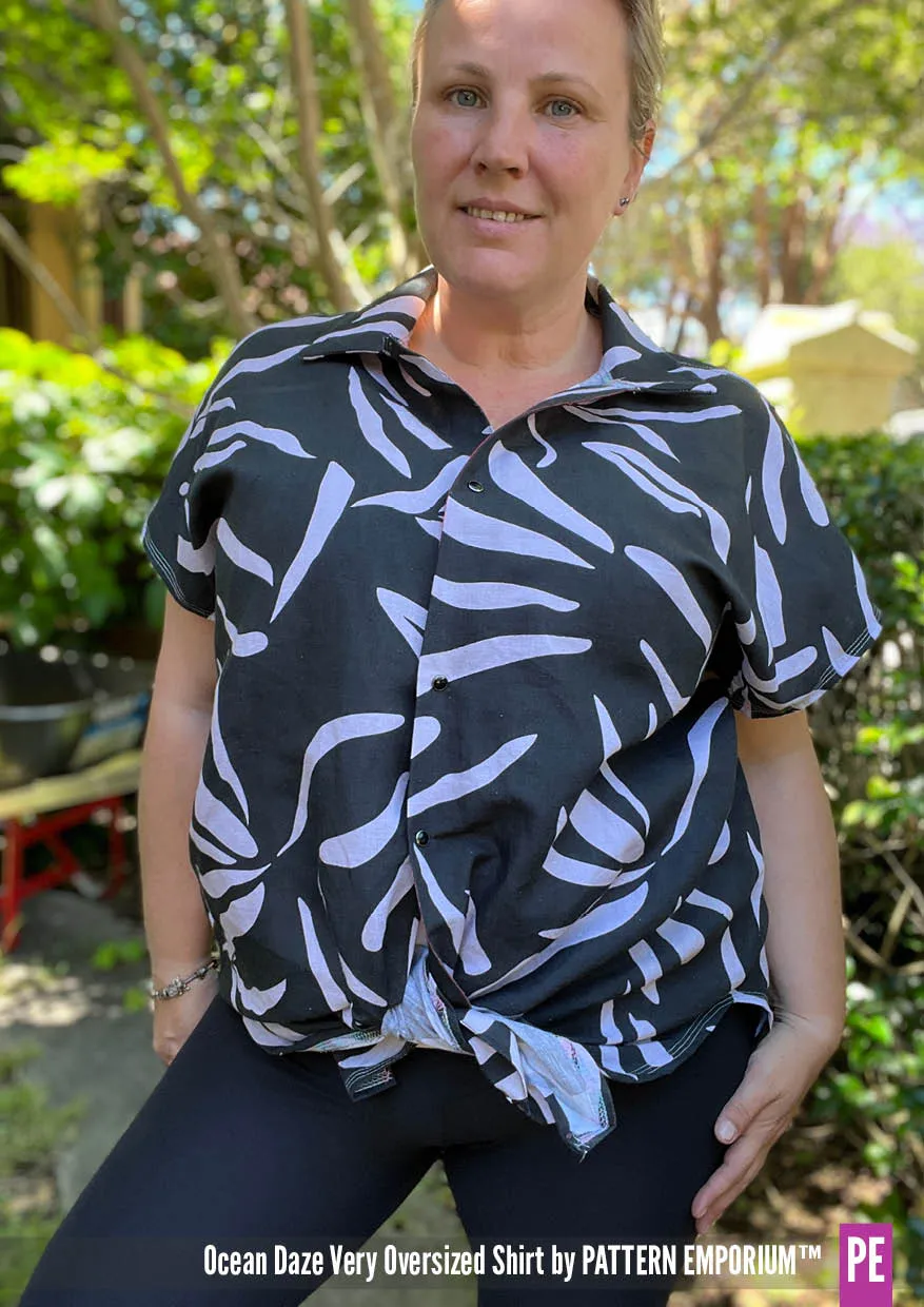 Ocean Daze | Very Oversized Shirt Sewing Pattern