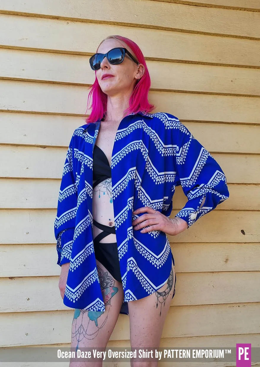 Ocean Daze | Very Oversized Shirt Sewing Pattern