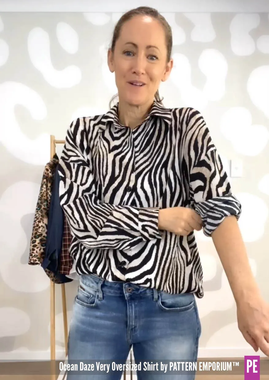 Ocean Daze | Very Oversized Shirt Sewing Pattern