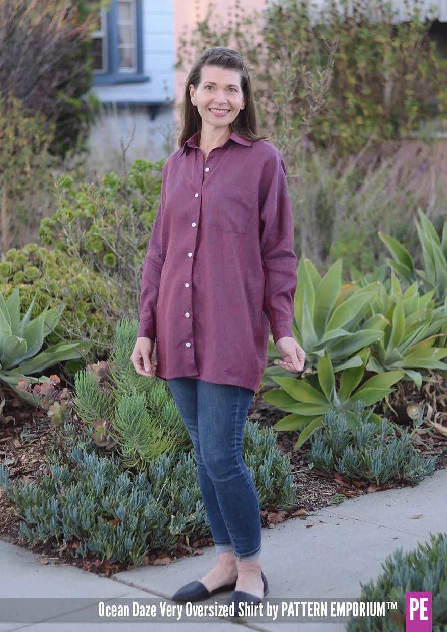 Ocean Daze | Very Oversized Shirt Sewing Pattern