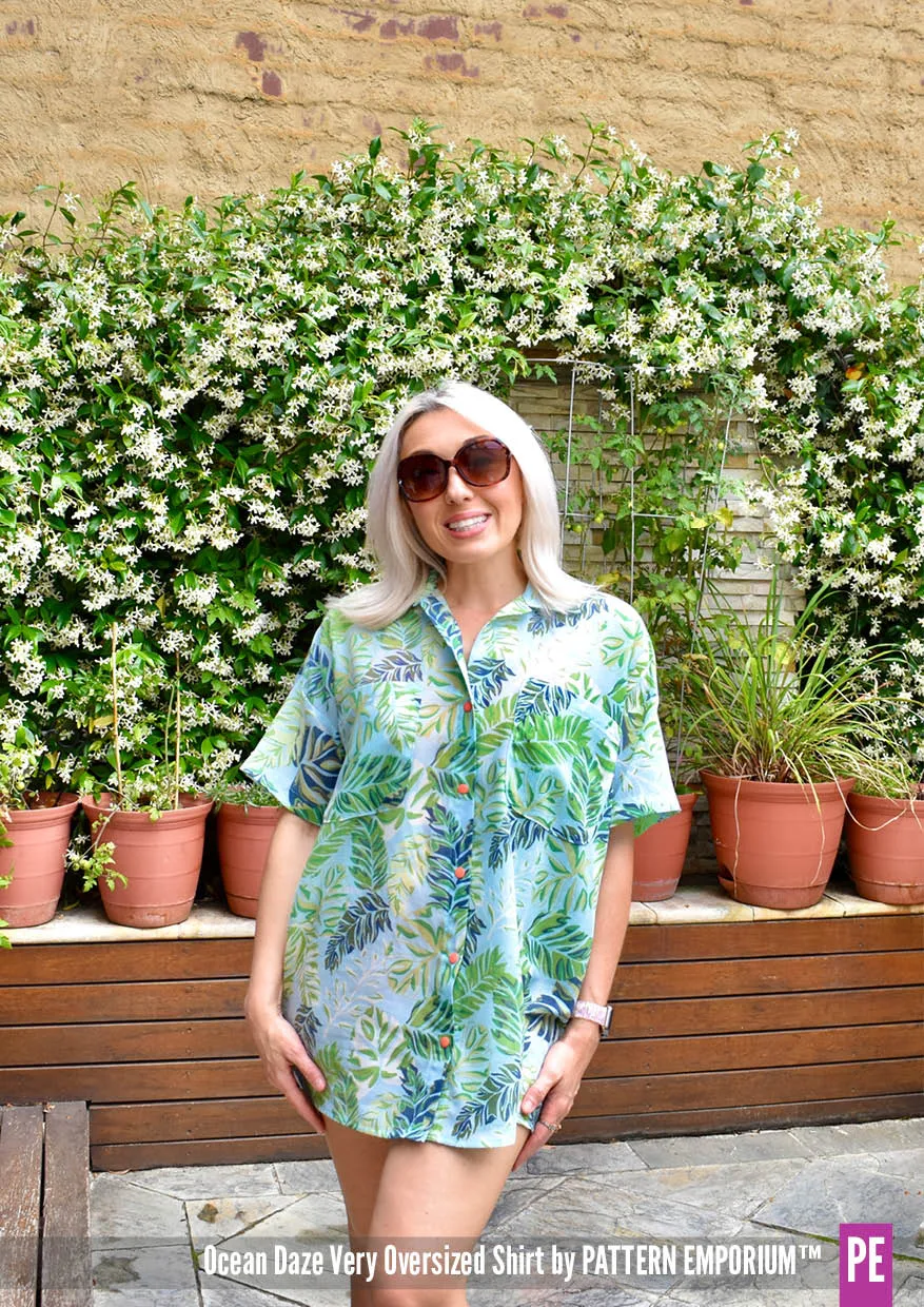 Ocean Daze | Very Oversized Shirt Sewing Pattern