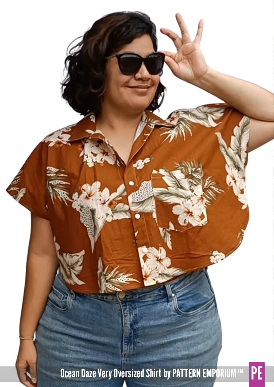 Ocean Daze | Very Oversized Shirt Sewing Pattern