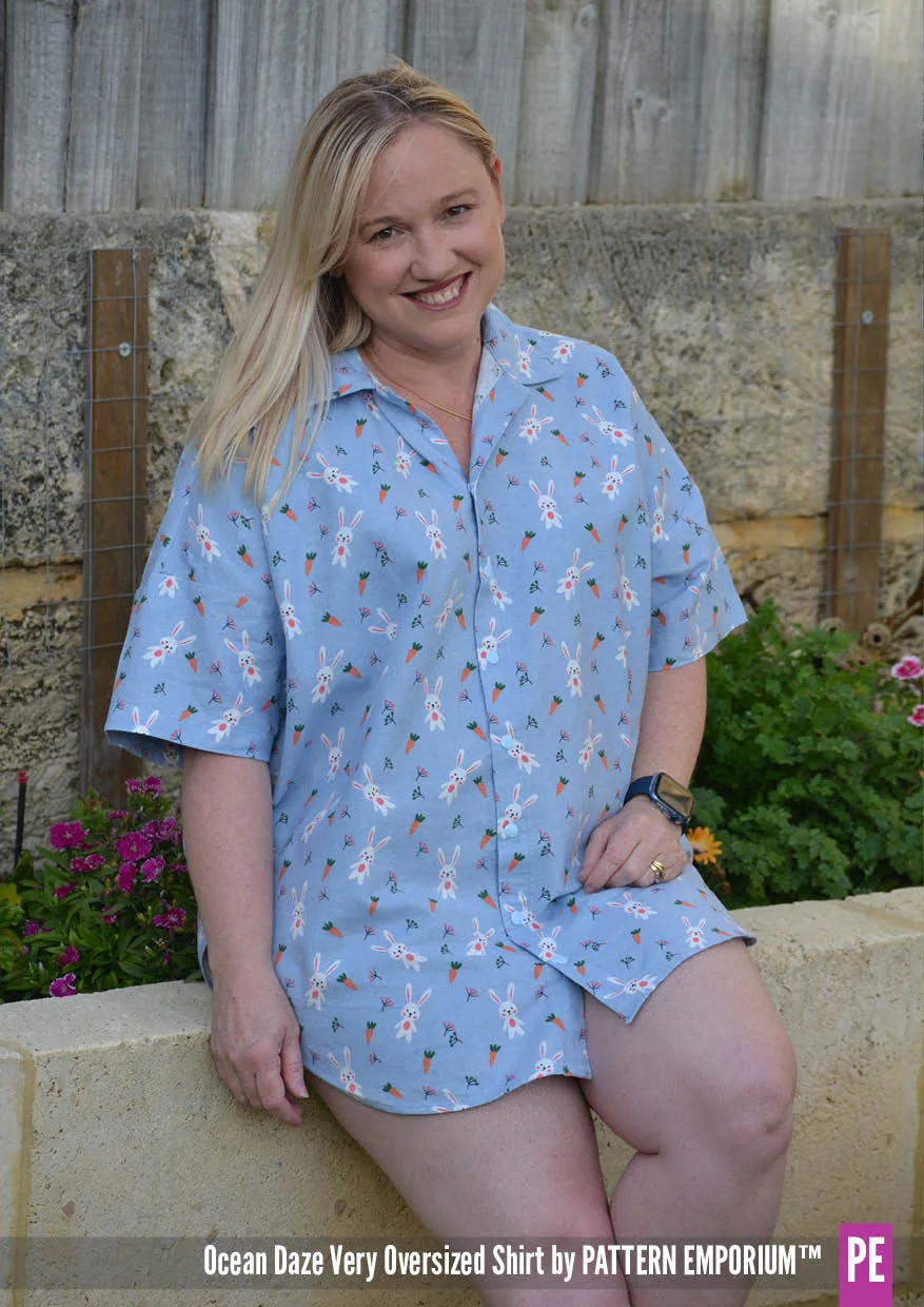 Ocean Daze | Very Oversized Shirt Sewing Pattern